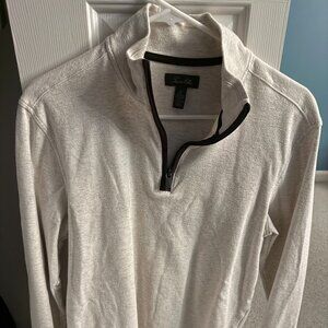 Tasso Elba White Quarter Zip